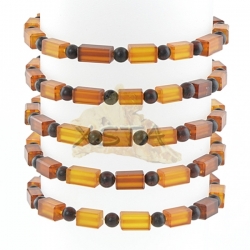 Raw unpolished amber beads bracelet